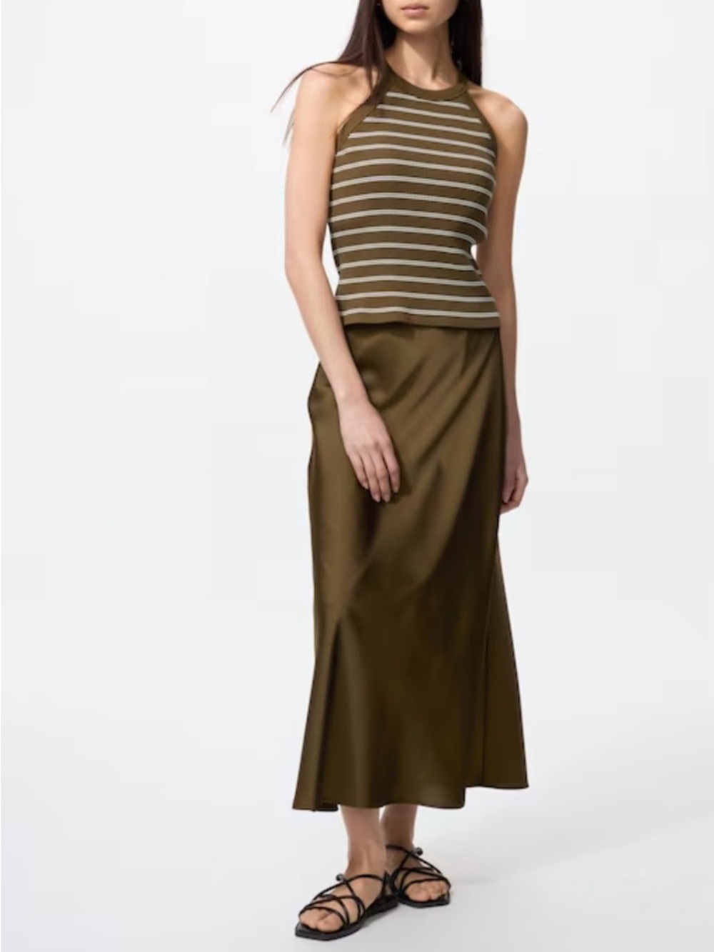 Uniqlo Satin Slip Skirt